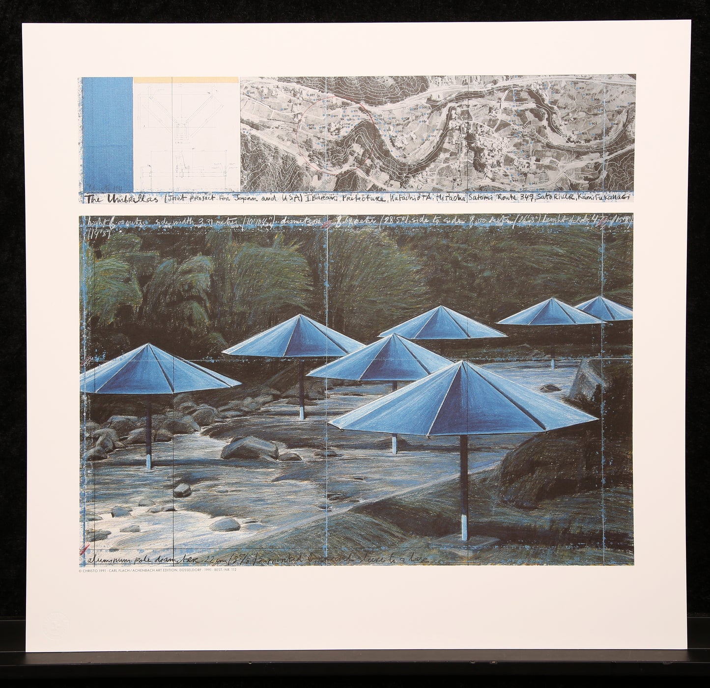 Christo - The Umbrellas (blue) - Farboffset - Japan/USA 1991