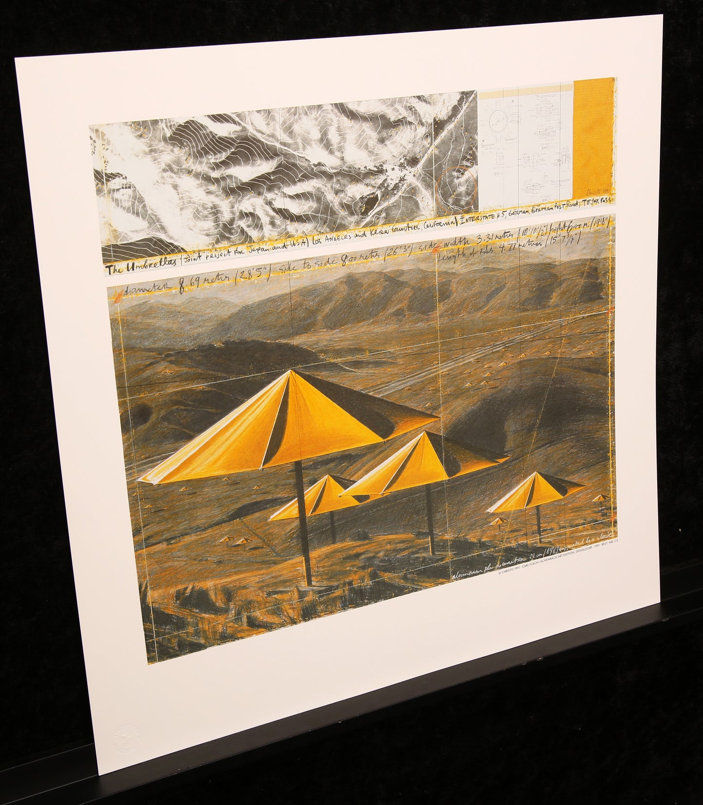 Christo - The Umbrellas (geel) - kleur offset - Japan/USA 1991