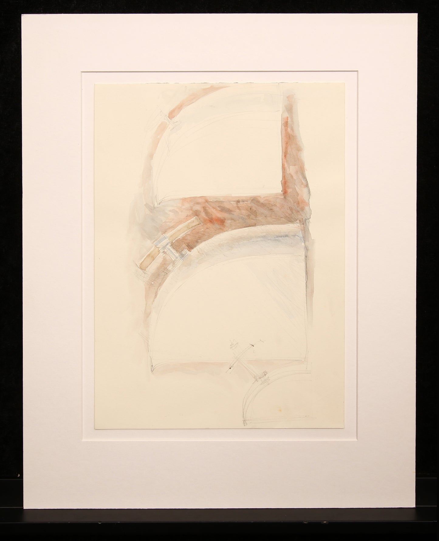 Bünck, Werner - Compositie - Uniek - Aquarel en potlood op papier