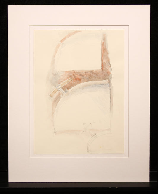 Bünck, Werner - Compositie - Uniek - Aquarel en potlood op papier
