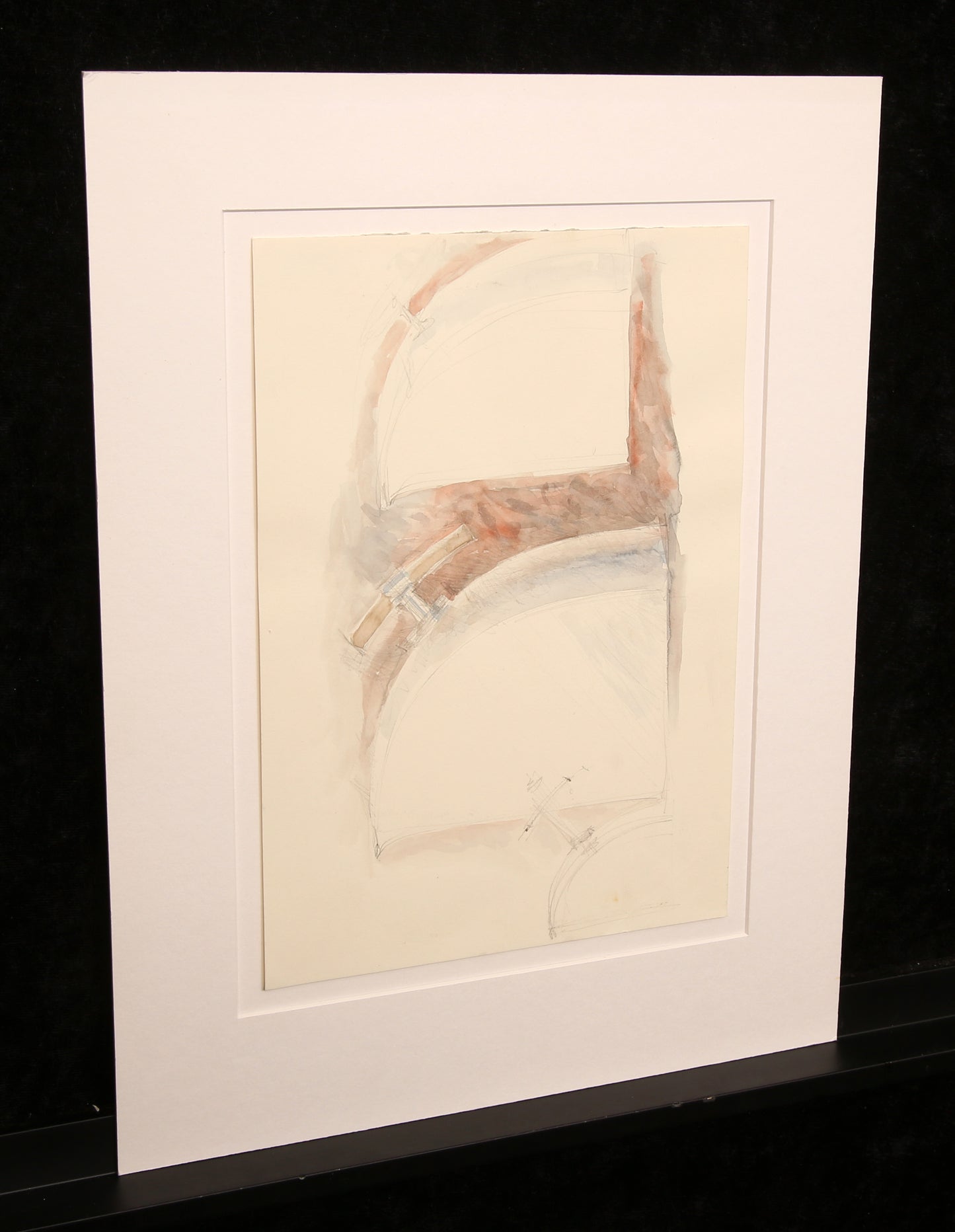 Bünck, Werner - Compositie - Uniek - Aquarel en potlood op papier