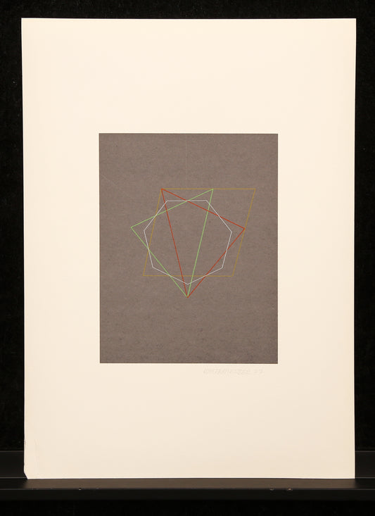 Erber, Wolfram - Compositie, 1977 - kleurenzeefdruk - handgesigneerd
