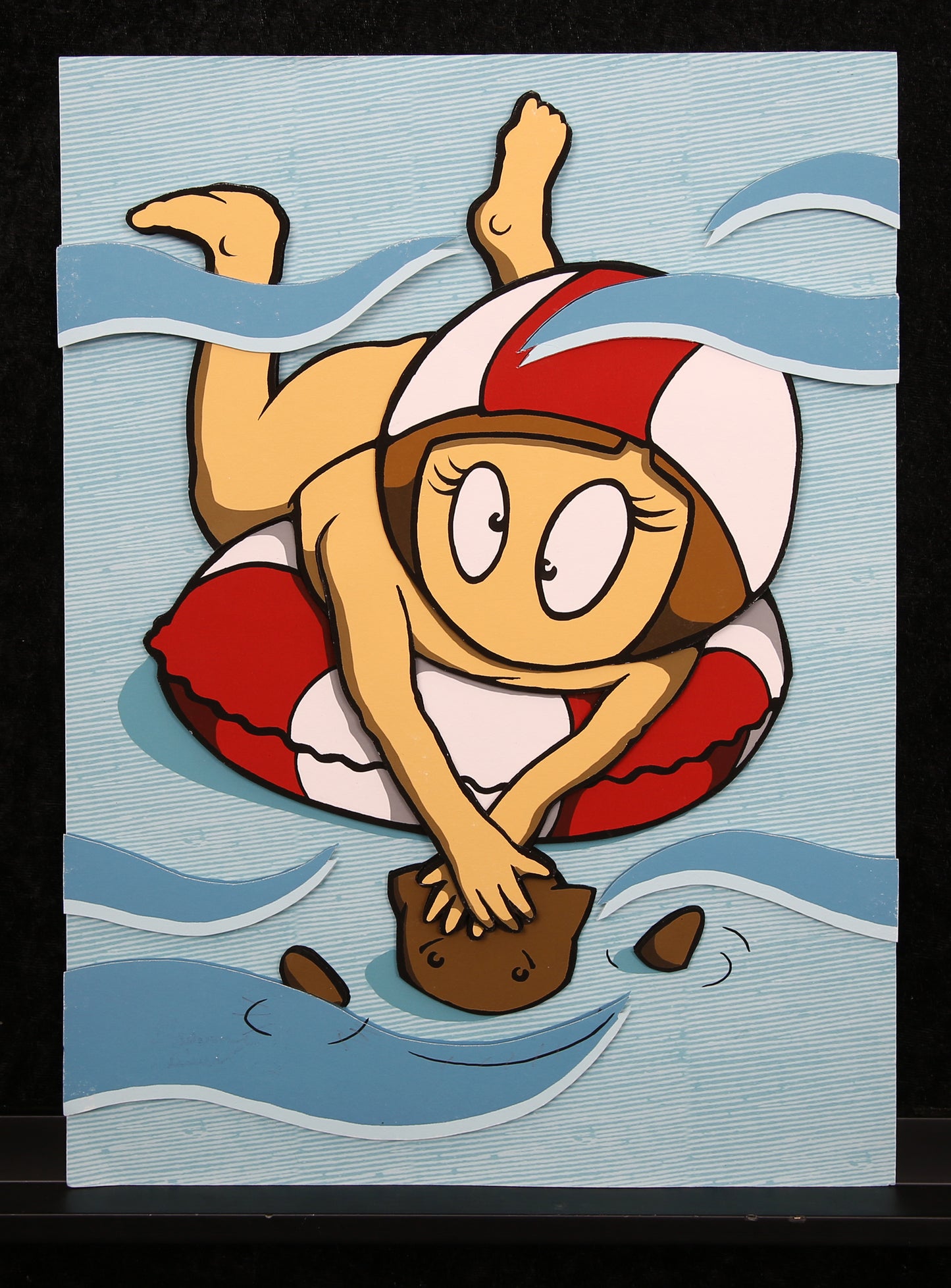 El Bocho - Little Lucy - Swimming - 3D-Konstruktion/Hahnemühle