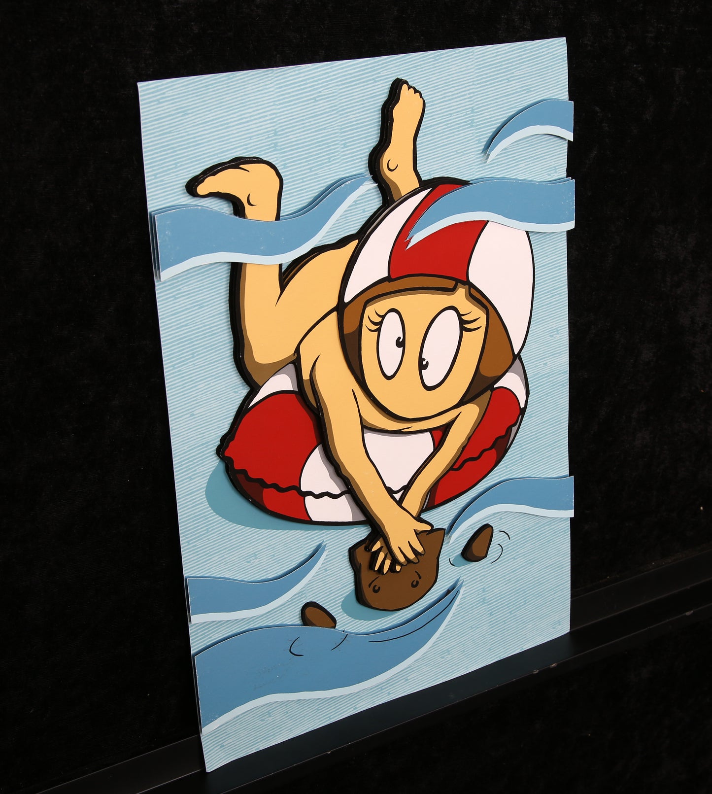 El Bocho - Little Lucy - Swimming - 3D-Konstruktion/Hahnemühle