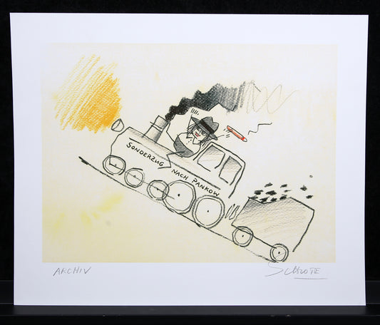 Schlote, Wilhelm - Speciale trein naar Pankow, 2016 - Giclee - handgesigneerd