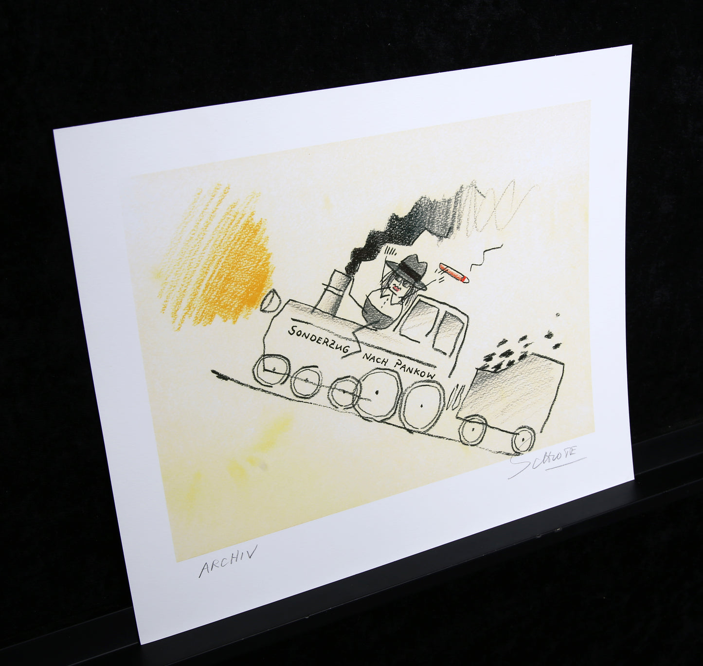 Schlote, Wilhelm - Speciale trein naar Pankow, 2016 - Giclee - handgesigneerd