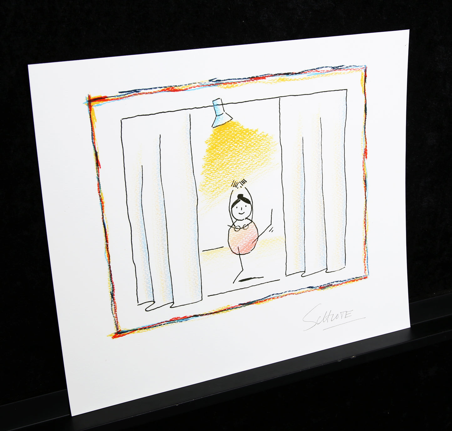 Schlote, Wilhelm - Ballerine sous les projecteurs - Giclée - signé à la main