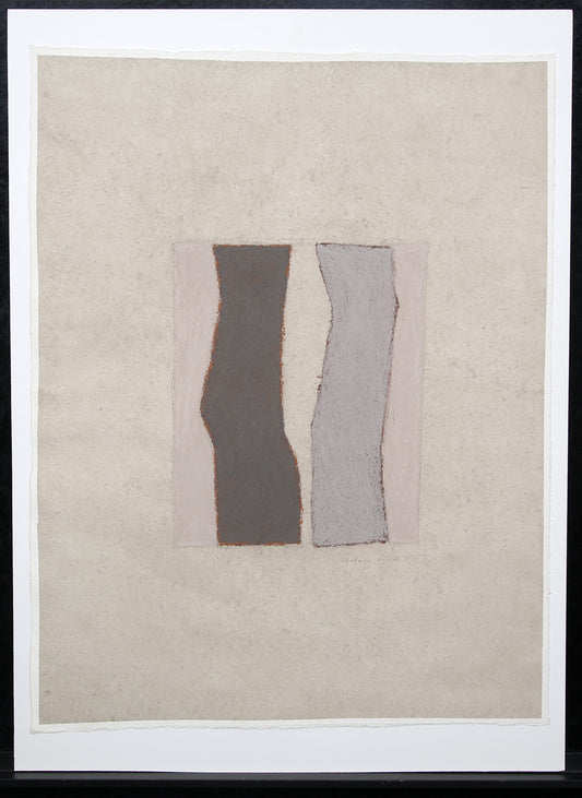 Keidel, Barbara - Waldstück III - gouache op handgeschept papier - handgesigneerd uniek stuk
