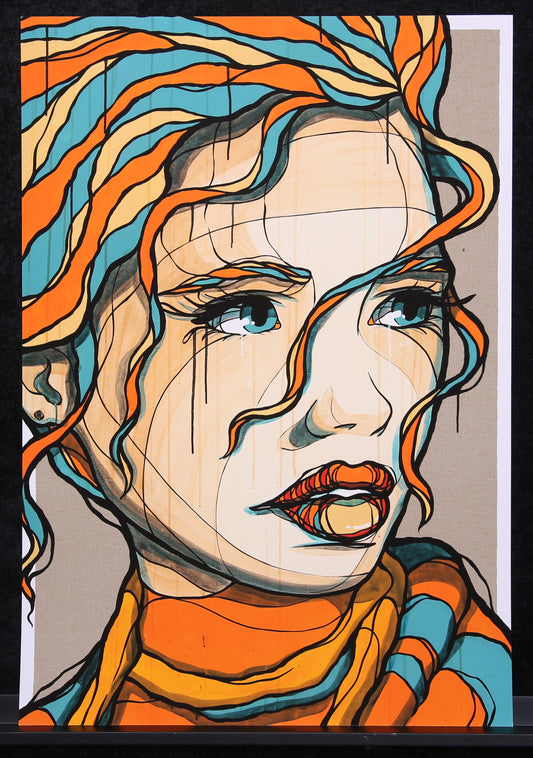 El Bocho - Meisje met tranen - 2019 - Giclee - handgesigneerd