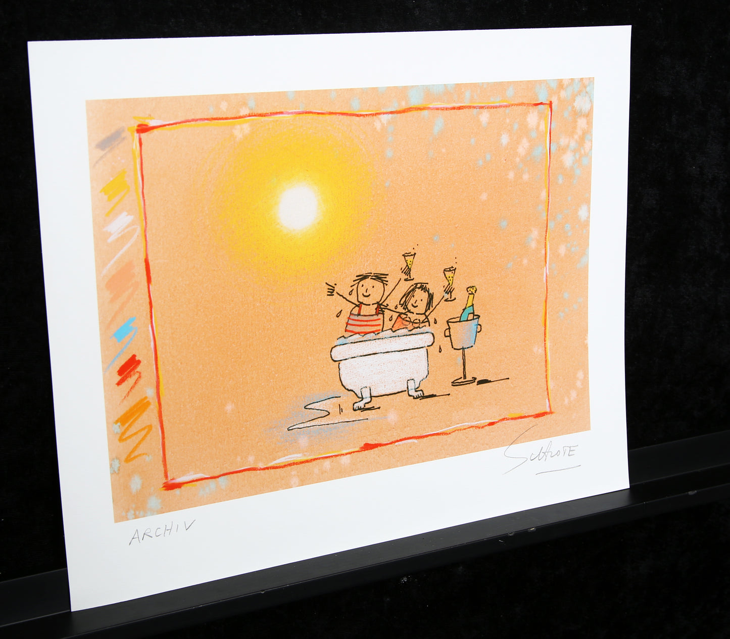 Schlote, Wilhelm - Baignade - Giclée - signé à la main - 2016 