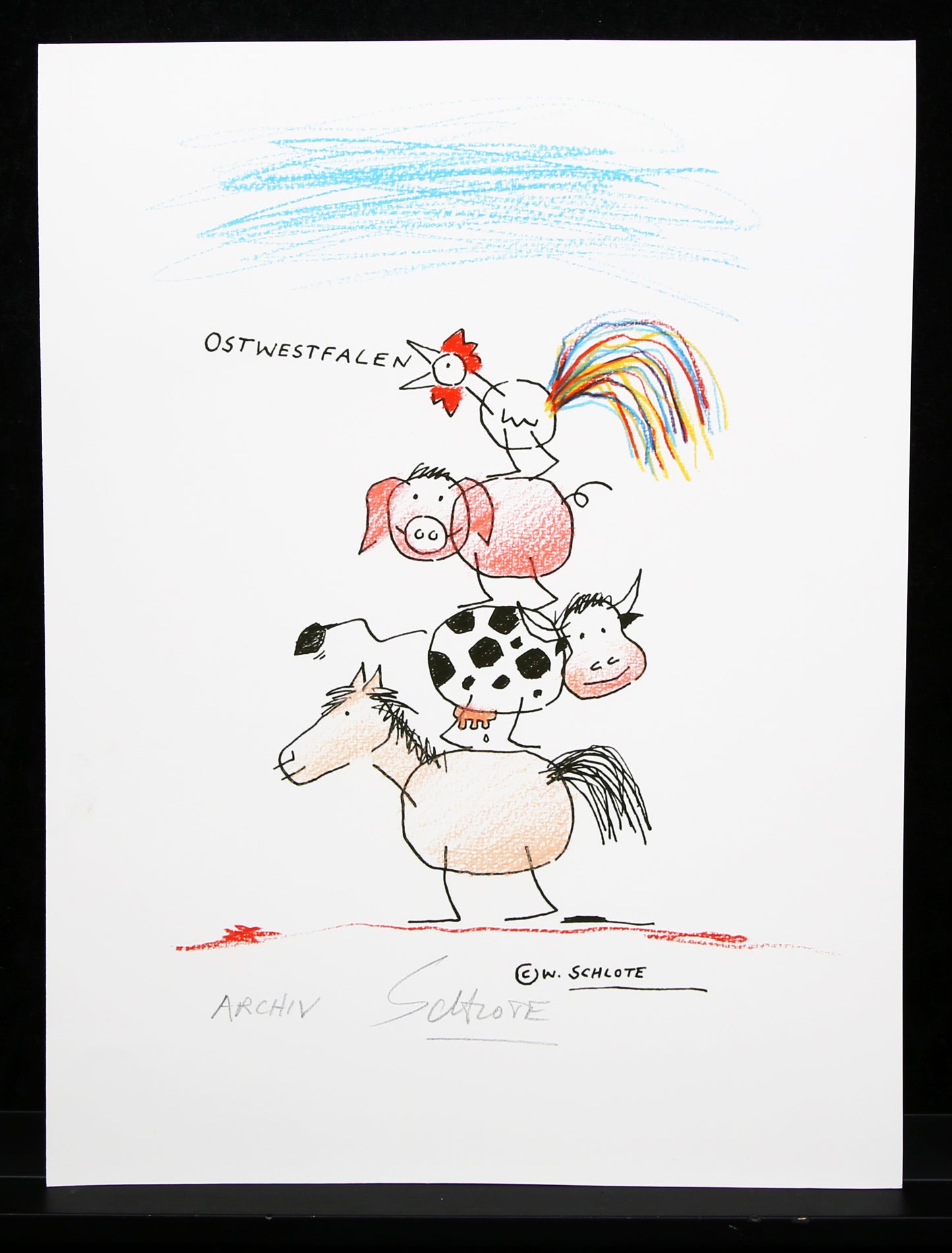 Schlote, Wilhelm - Westphalie orientale - Giclée - signé à la main 