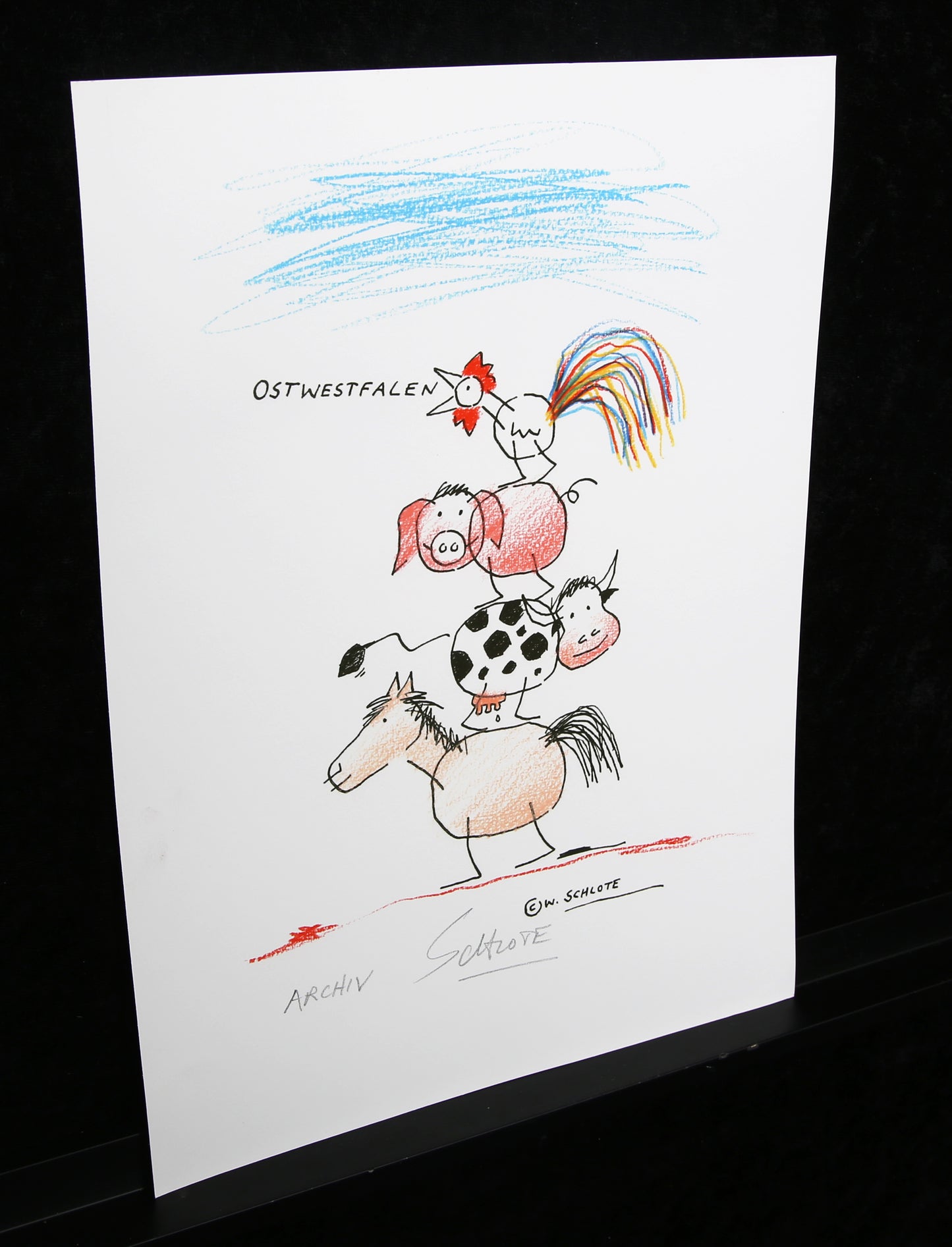 Schlote, Wilhelm - Westphalie orientale - Giclée - signé à la main 