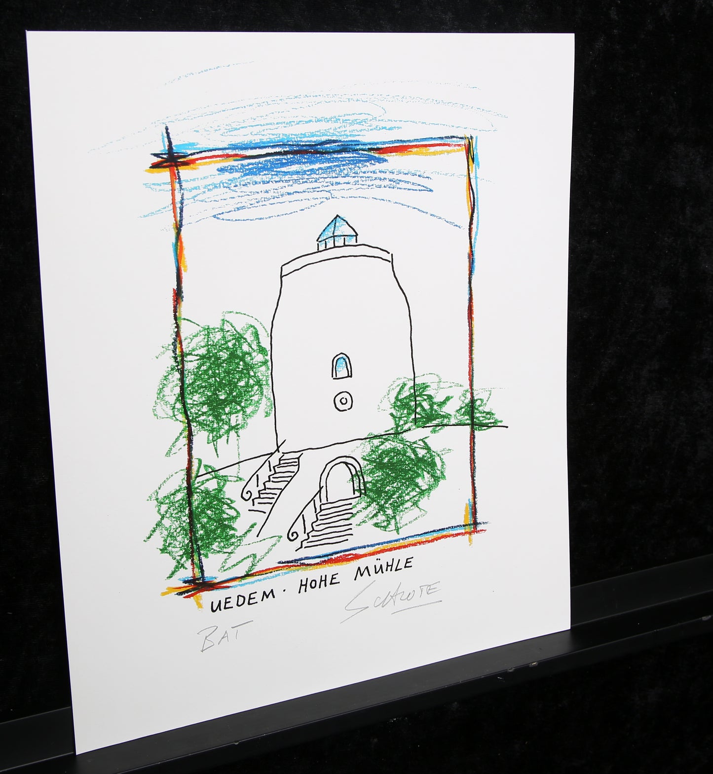 Schlote, Wilhelm - Uedem - Hohe Mühle - Giclee - handgesigneerd