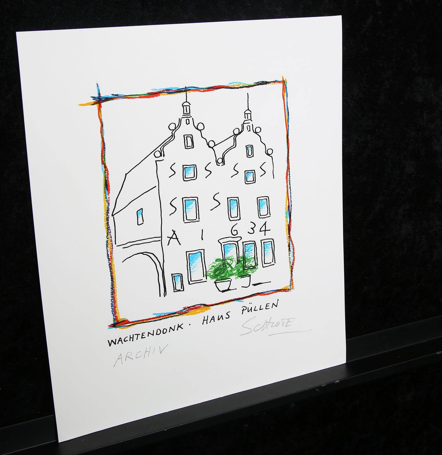 Schlote, Wilhelm - Wachtendonk - Haus Püllen - Giclee - handsigniert