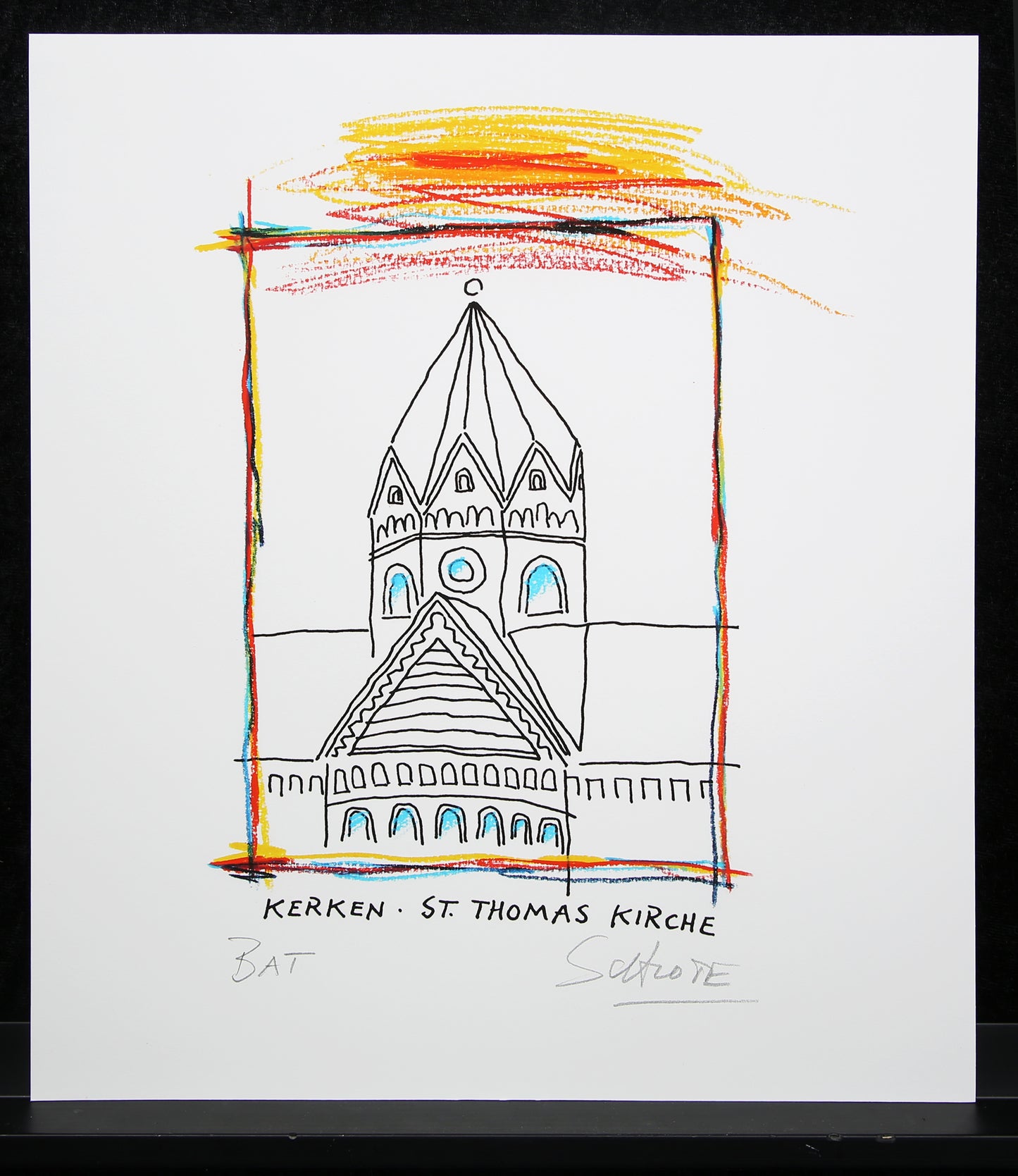 Schlote, Wilhelm - Kerken - St. Thomas Church - Giclee - hand signed