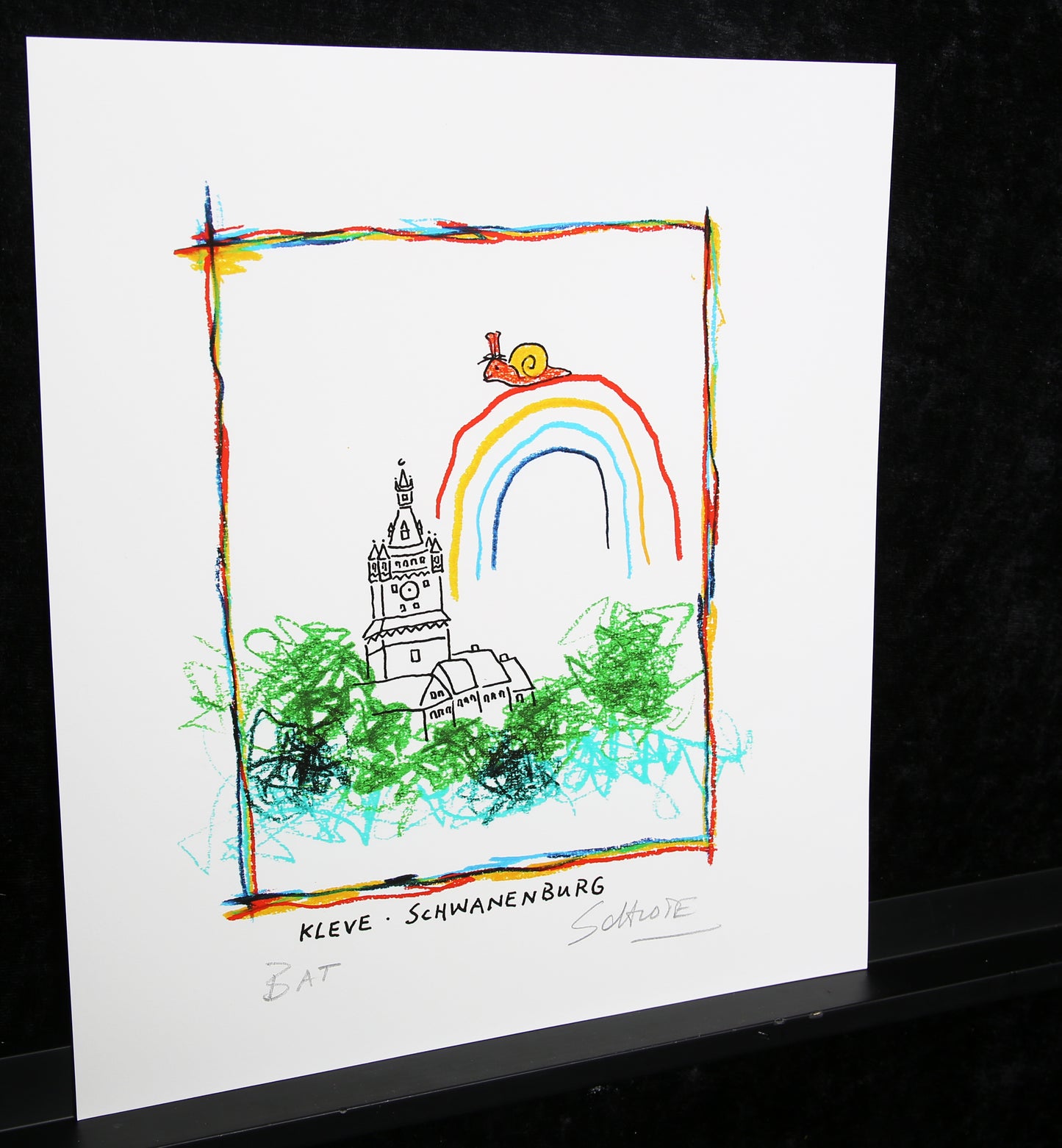 Schlote, Wilhelm - Kleve - Schwanenburg - Giclee - handsigniert
