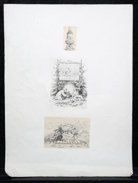 Neureuther, Eugen Napoleon - 3 motieven - 1844 tot 1846 - ets