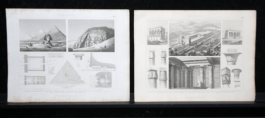 FA Brockhaus Verlag - Beeldatlas - Thema Architectuur - 51 Prenten - 19e eeuw