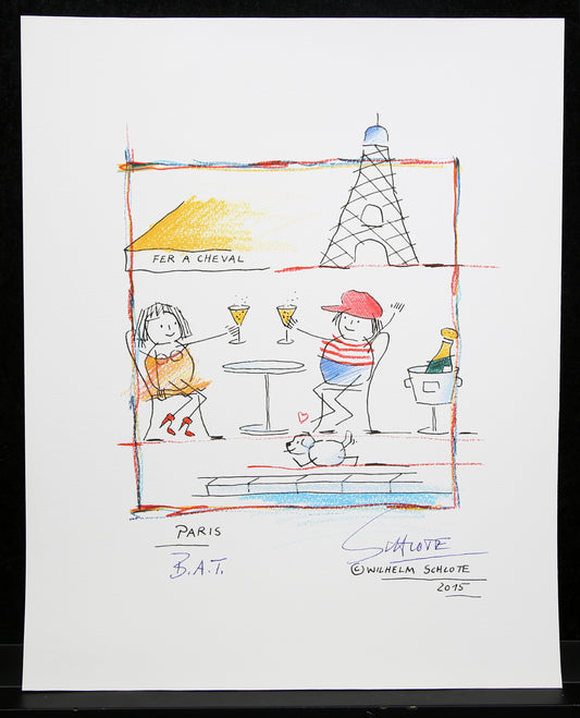 Schlote, Wilhelm - Paris - Giclee auf Leinwand- handsigniert