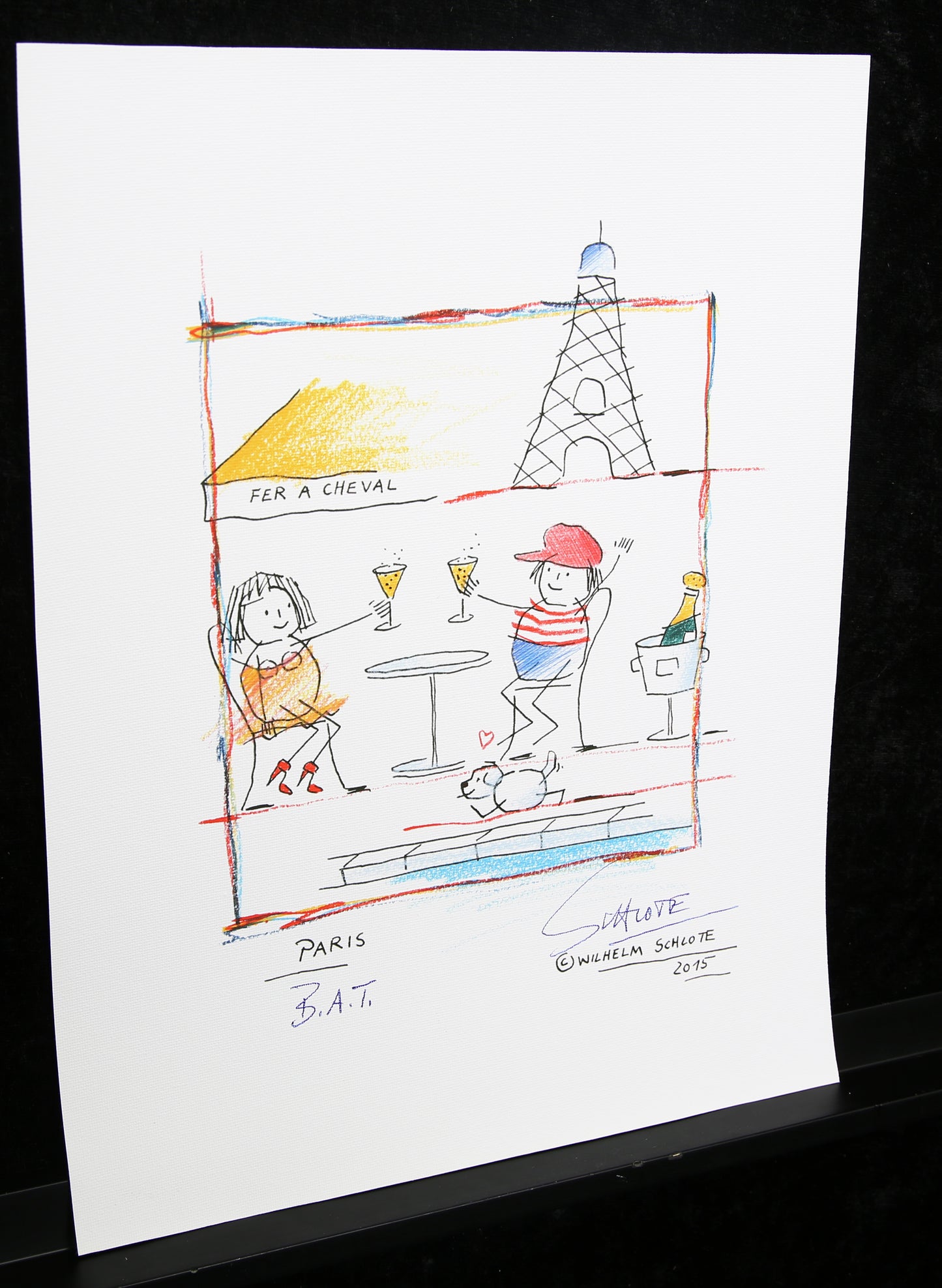 Schlote, Wilhelm - Paris - Giclée sur toile - signée à la main 