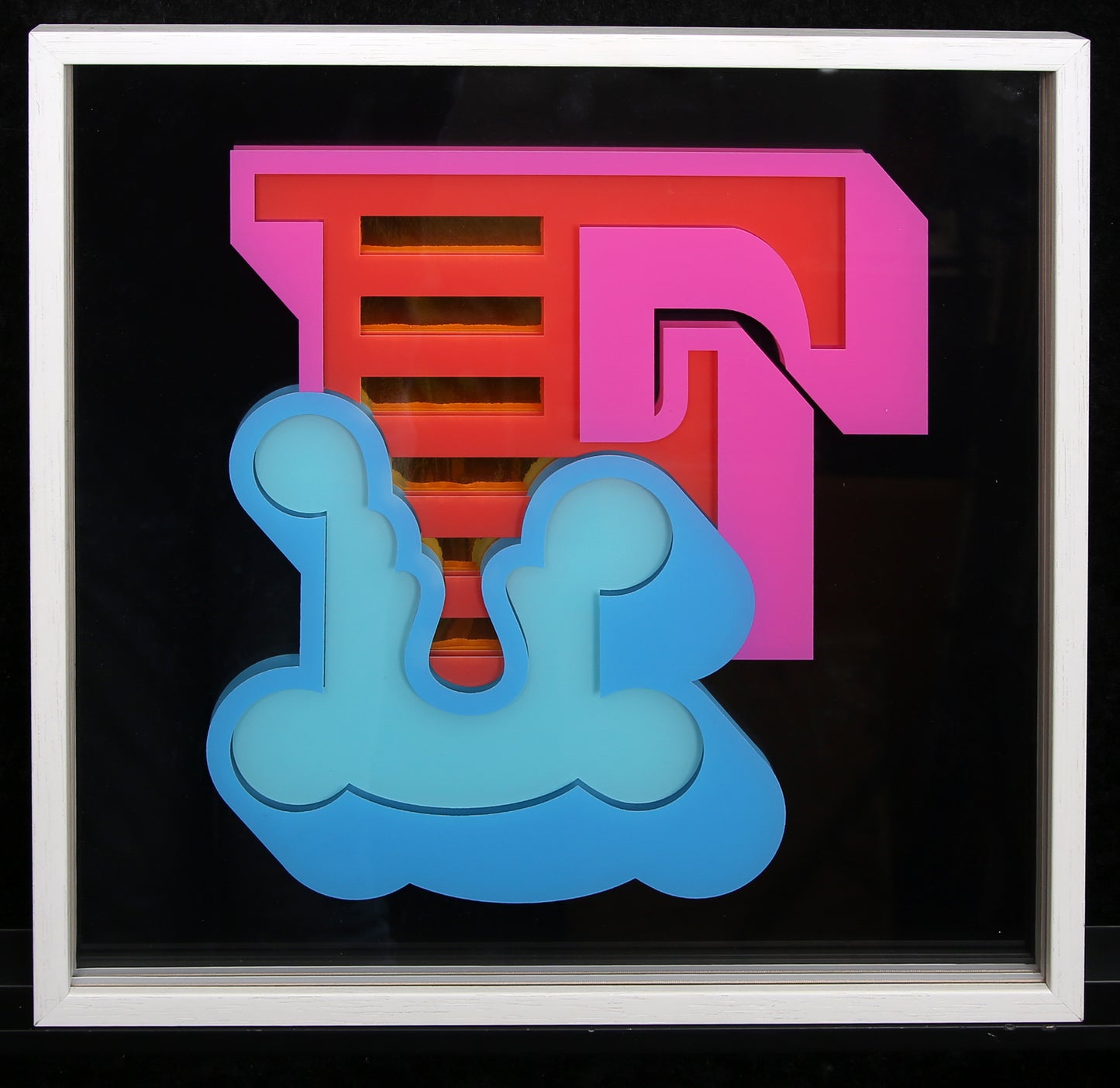 Eine, Ben - New Circus 'F' - gemengde media/plexiglas - 3D - handgesigneerd