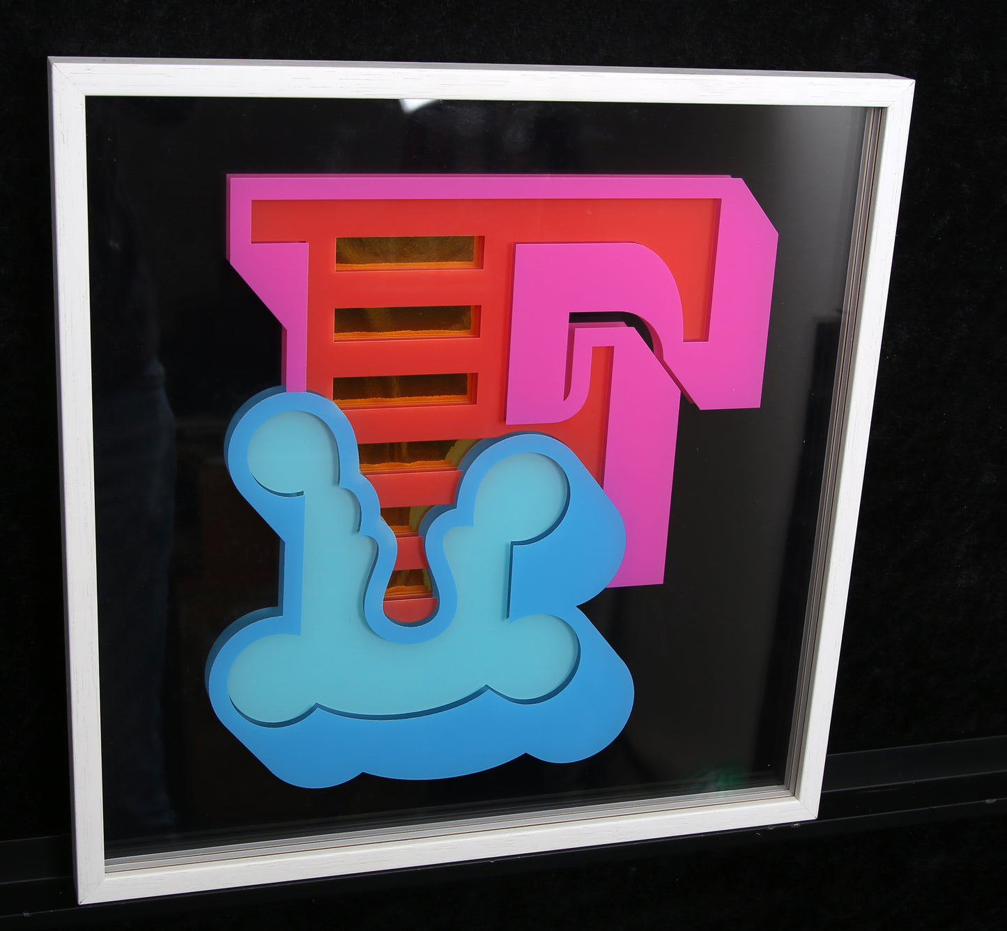 Eine, Ben - New Circus 'F' - gemengde media/plexiglas - 3D - handgesigneerd
