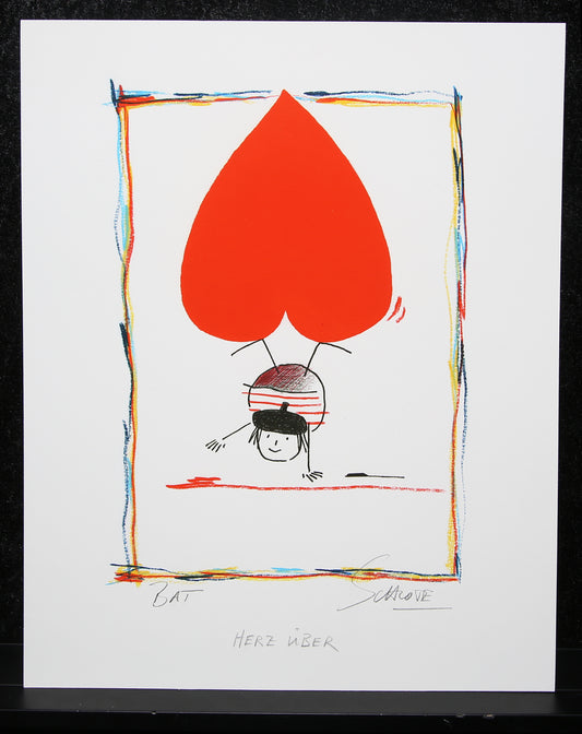 Schlote, Wilhelm - Rouge et Noir - Éperdument amoureux - Giclée - signé à la main