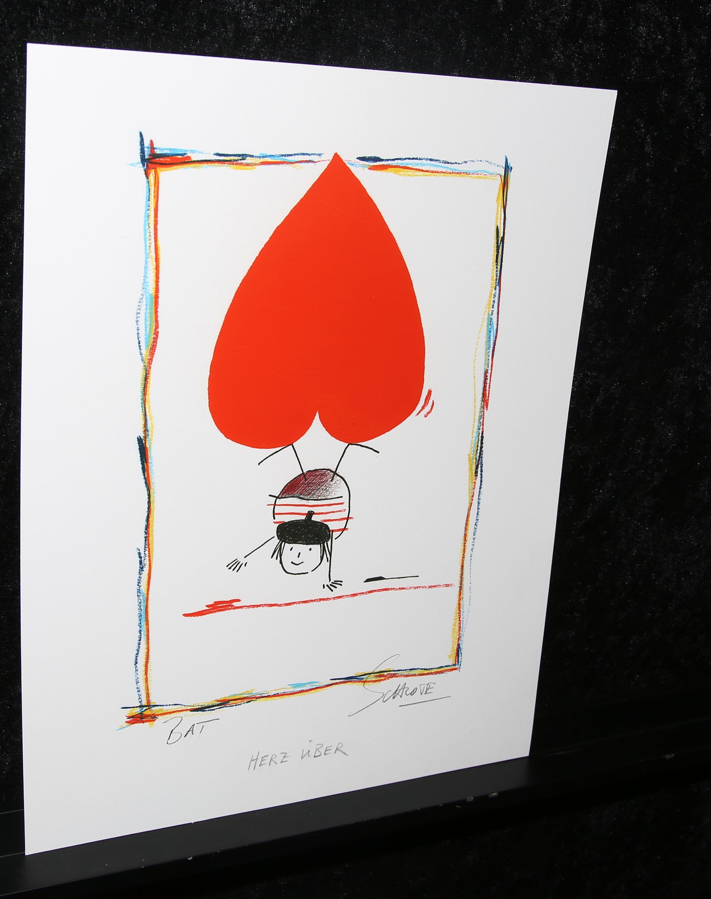 Schlote, Wilhelm - Rouge et Noir - Éperdument amoureux - Giclée - signé à la main