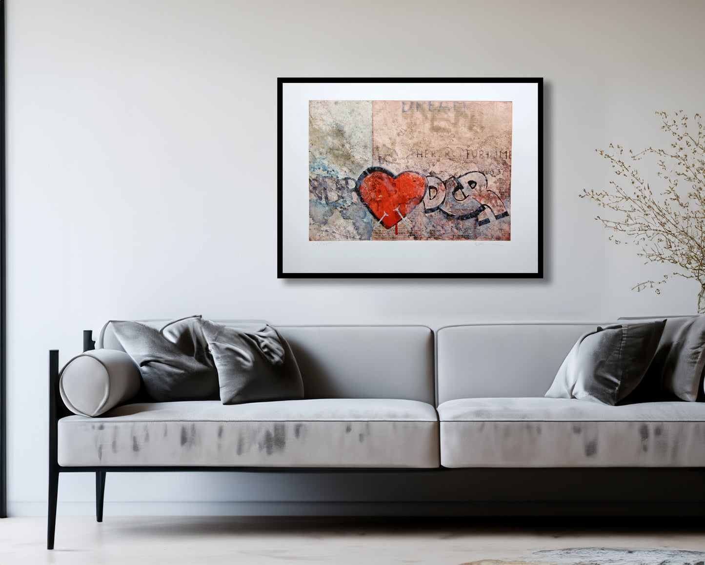 Salzmann, Gottfried - Cœur Rouge - Gravure - signée à la main