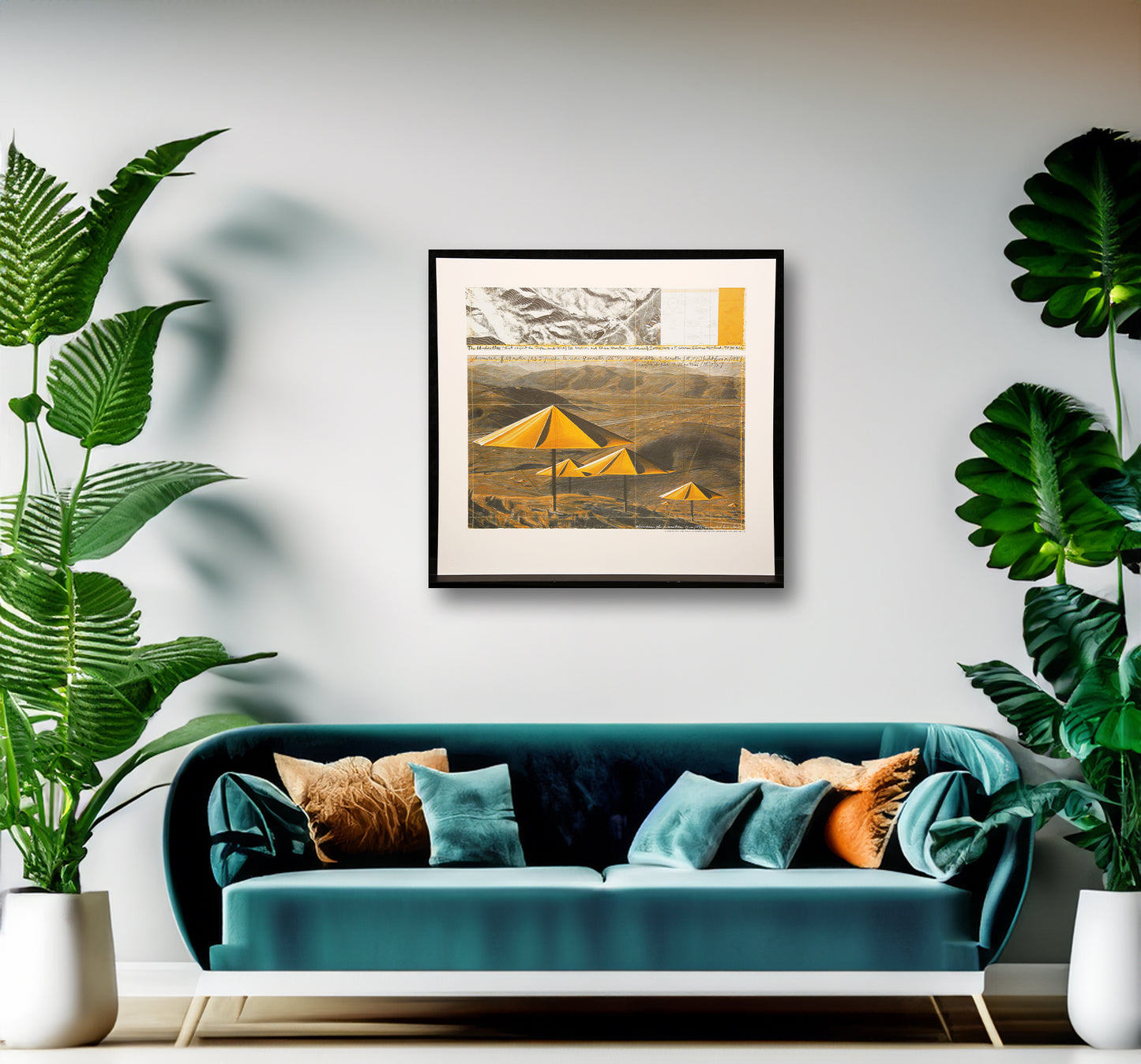 Christo - Les Parapluies (jaune) - offset couleur - Japon/USA 1991