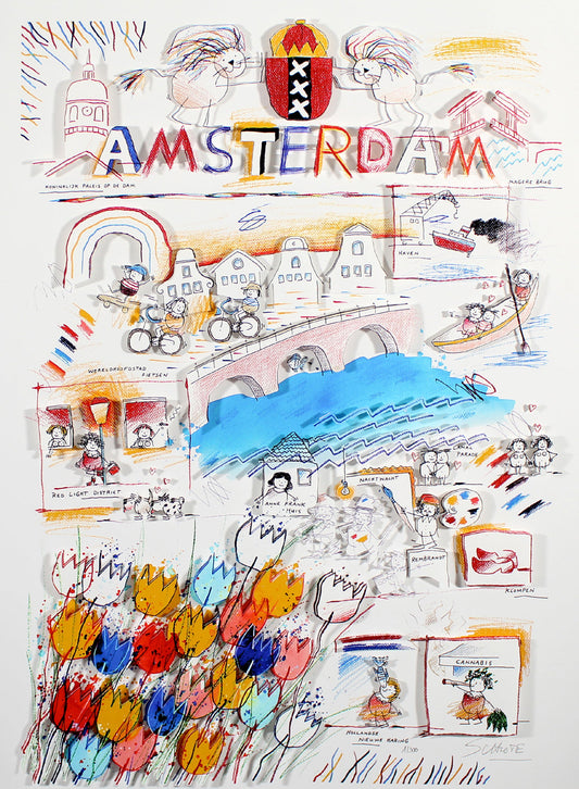 Schlote, Wilhelm - Amsterdam - 3D constructie - handgesigneerd