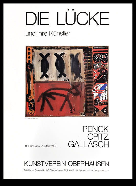 Penck, AR - The Gap and its Artists, 1993 - Tentoonstellingsposter