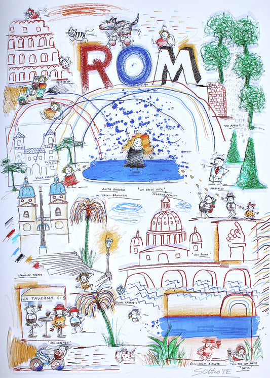 Schlote, Wilhelm - Rome - 3D-constructie - handgesigneerd