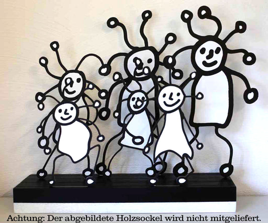 Kostabi, Paul - SPRKL Family - Pop-Art-Skulptur / Aluminium - OHNE Sockel