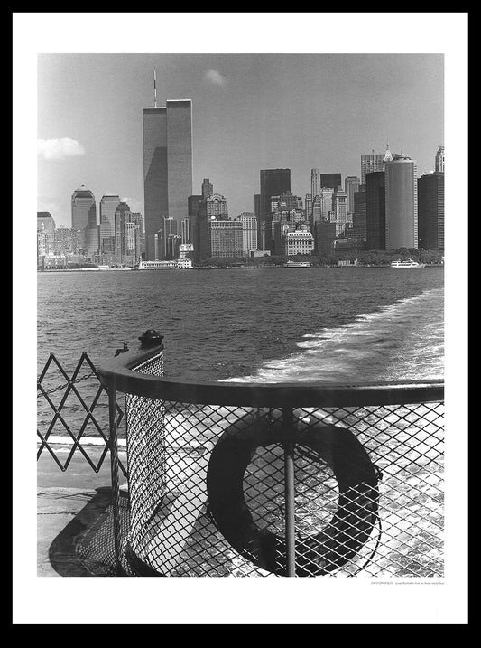 Bliss, Christopher - Lower Manhattan vanaf de Staten Island Ferry - kunstprint