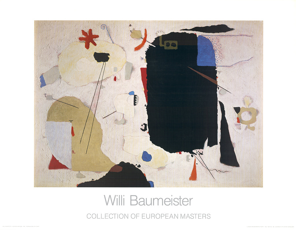 Baumeister, Willi - Montaru op roze - Kunstdruk - Collectie van Europese meesters