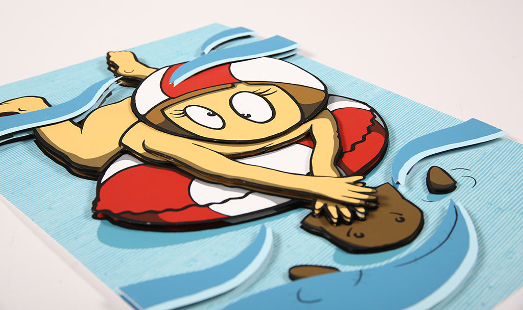 El Bocho - Little Lucy - Swimming - 3D-Konstruktion/Hahnemühle