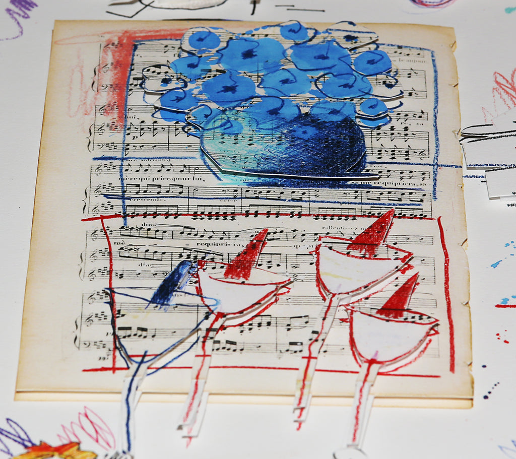Schlote, Wilhelm - Musik - 3D-Konstruktion - handsigniert Clever Art
