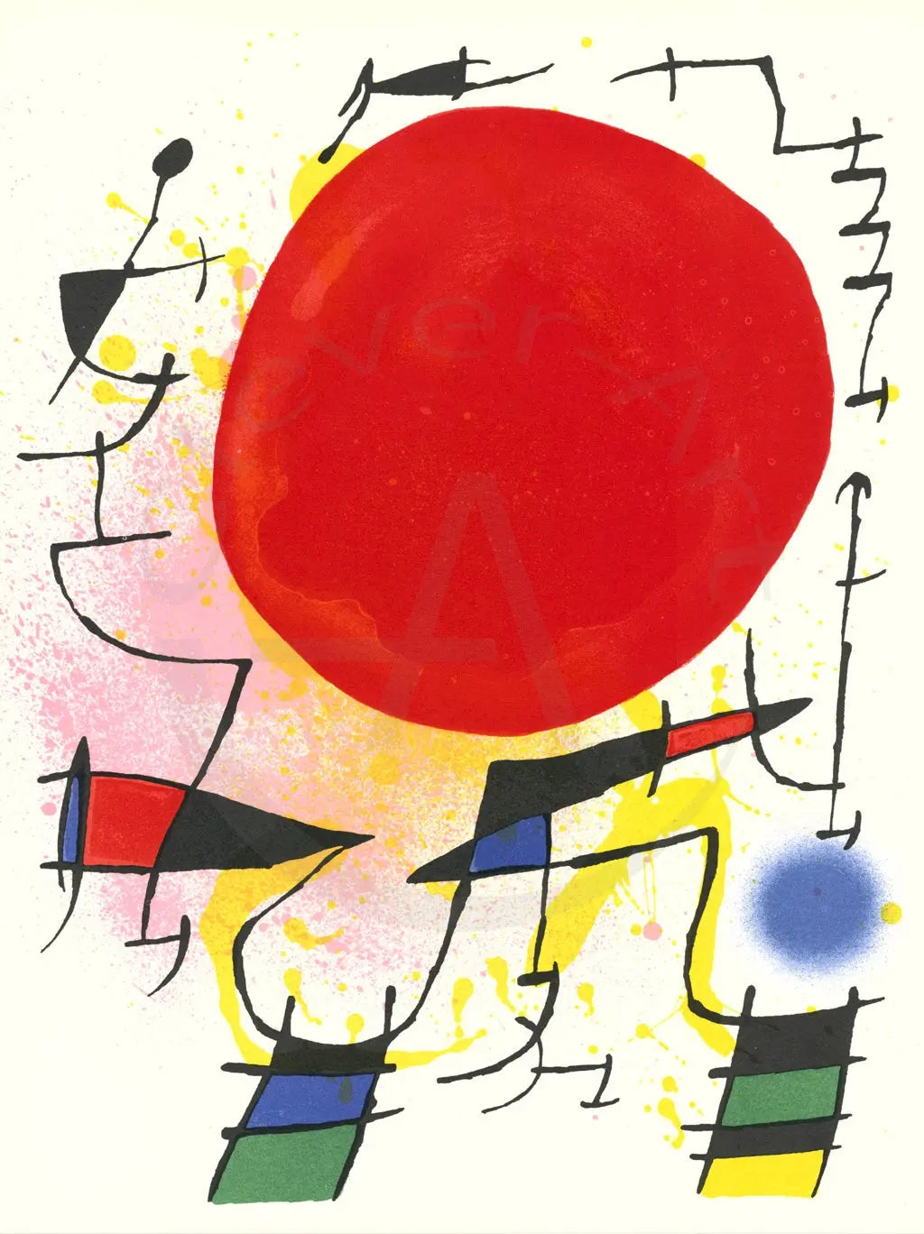 Miró, Joan - Litografia originale III - Farblithografie Clever Art