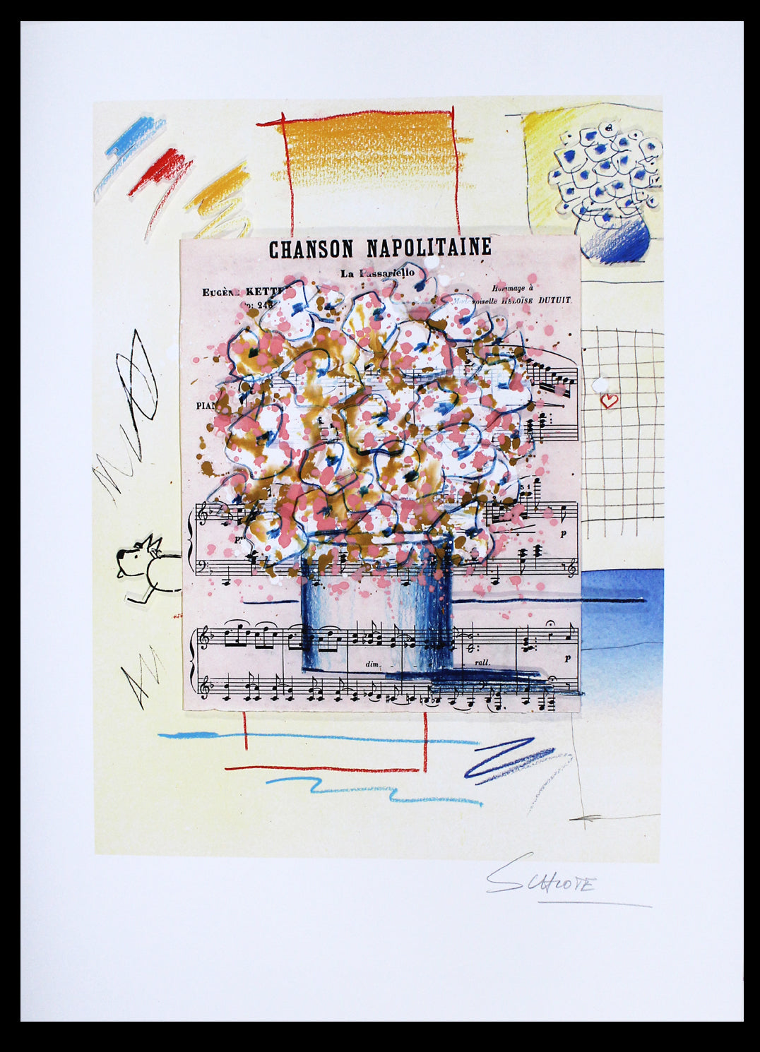 Schlote, Wilhelm - Chanson Napolitaine - Giclée - signé à la main