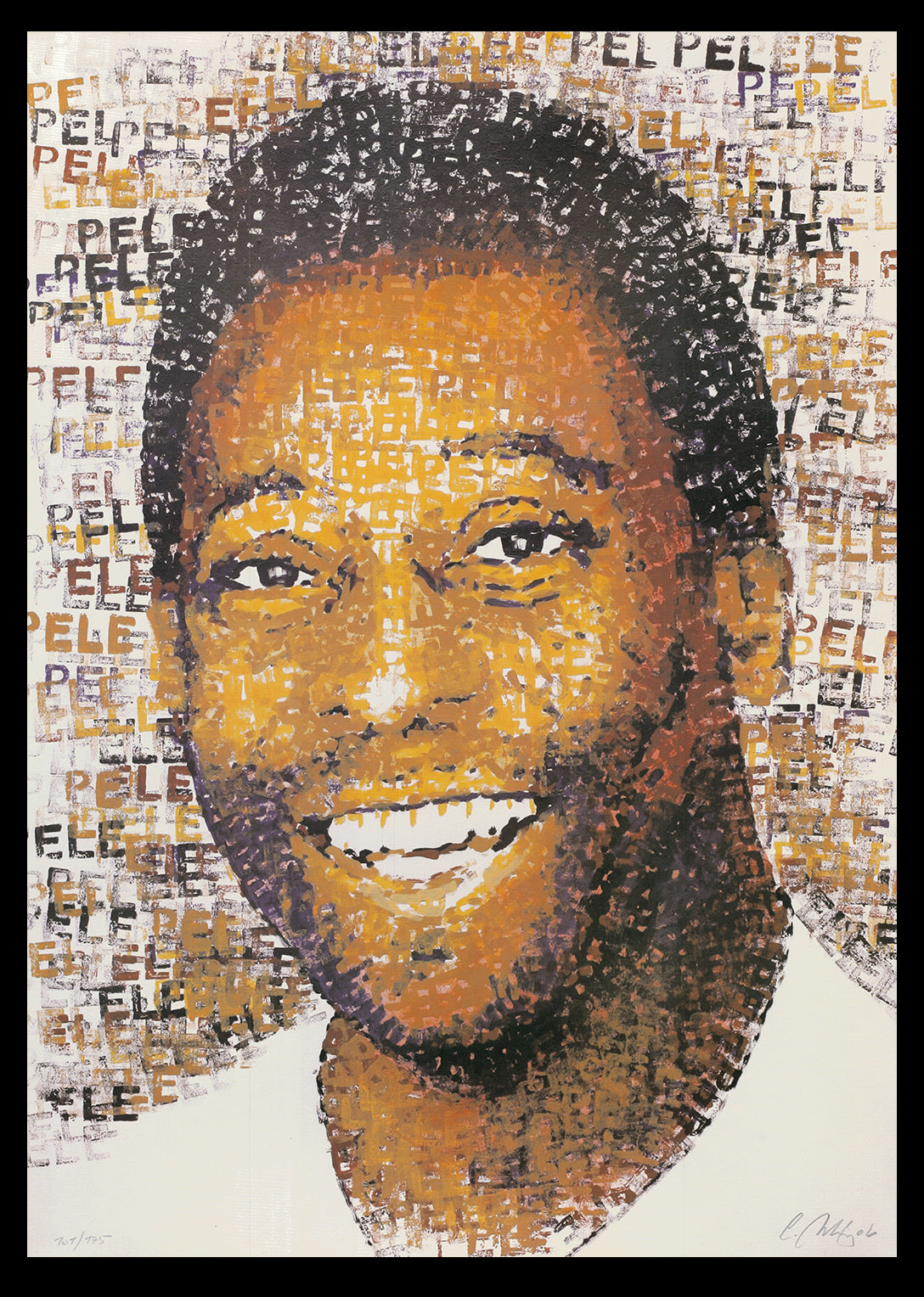 Britz, Chris - Pelé, footballeur - Lithographie offset, 2006 - signée à la main