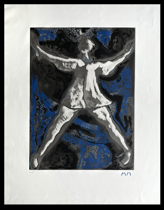 Marini, Marino - Danseur - eau-forte en couleur - monogrammé à la main ea