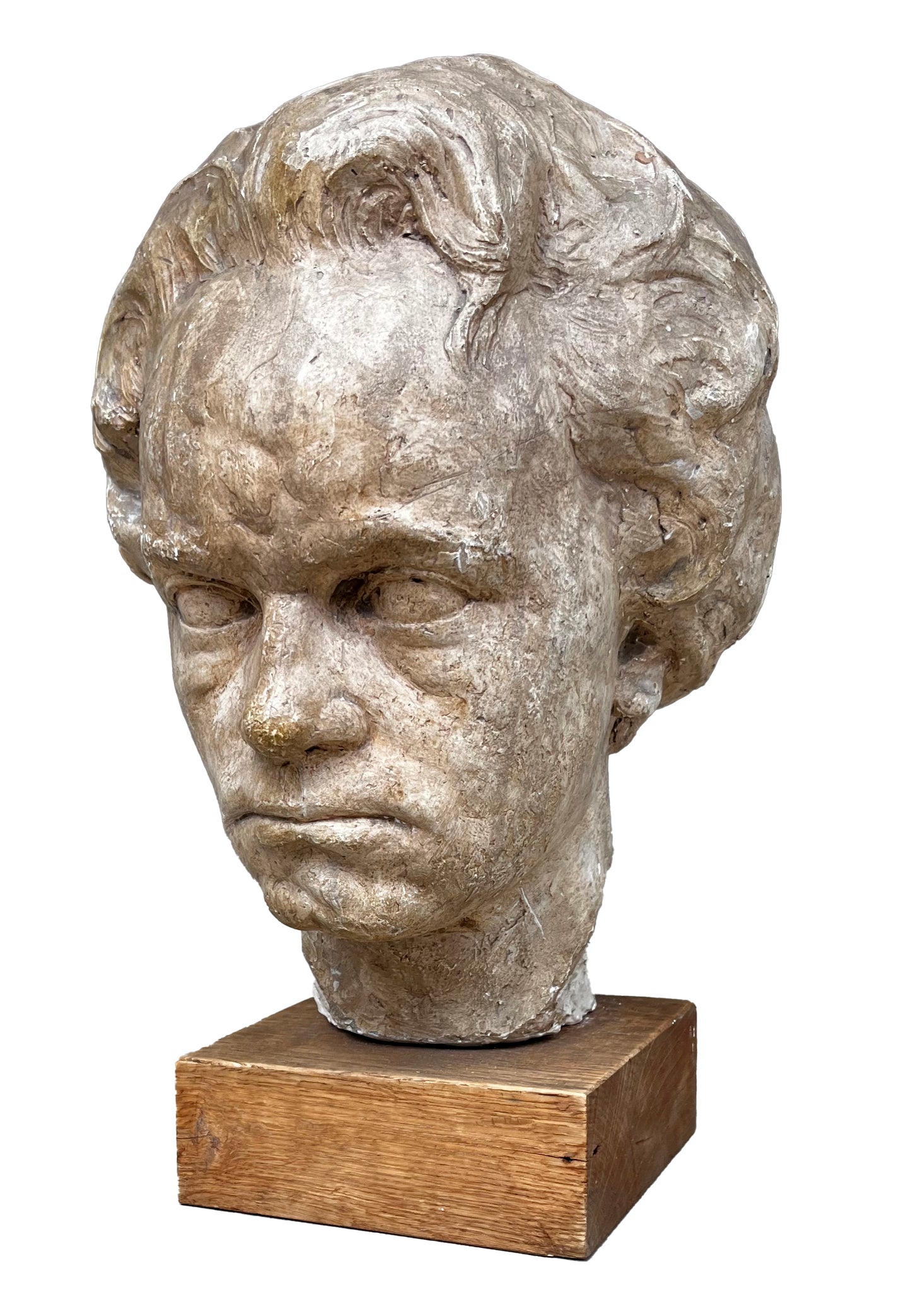 Moortgat, Achilles - Büste - Kopf Beethoven - Skulptur - signiert