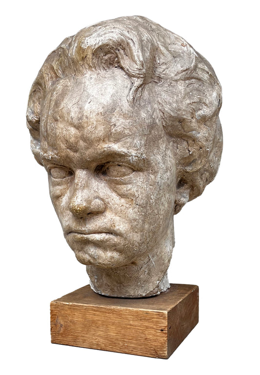 Moortgat, Achilles - buste - hoofd Beethoven - sculptuur - gesigneerd