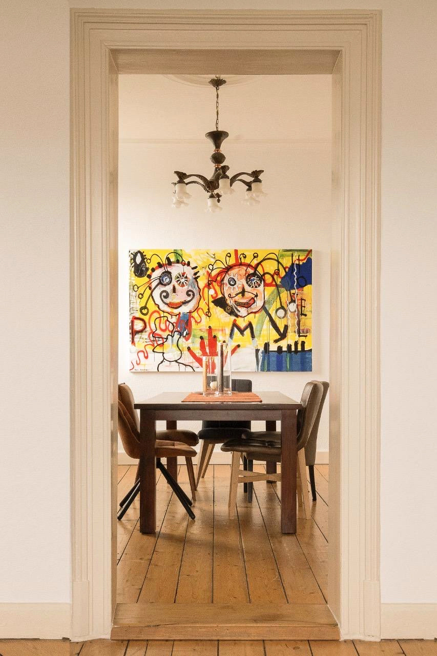 Kostabi, Paul - Fantastisch - gemengde techniek op canvas - uniek