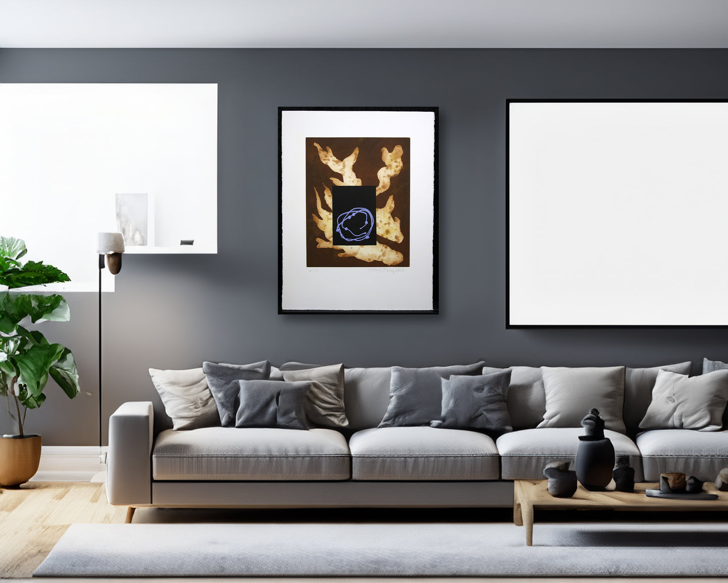 Merz, Albert - e.a. - Farbradierung/Kollage - handüberarbeitet - handsigniert