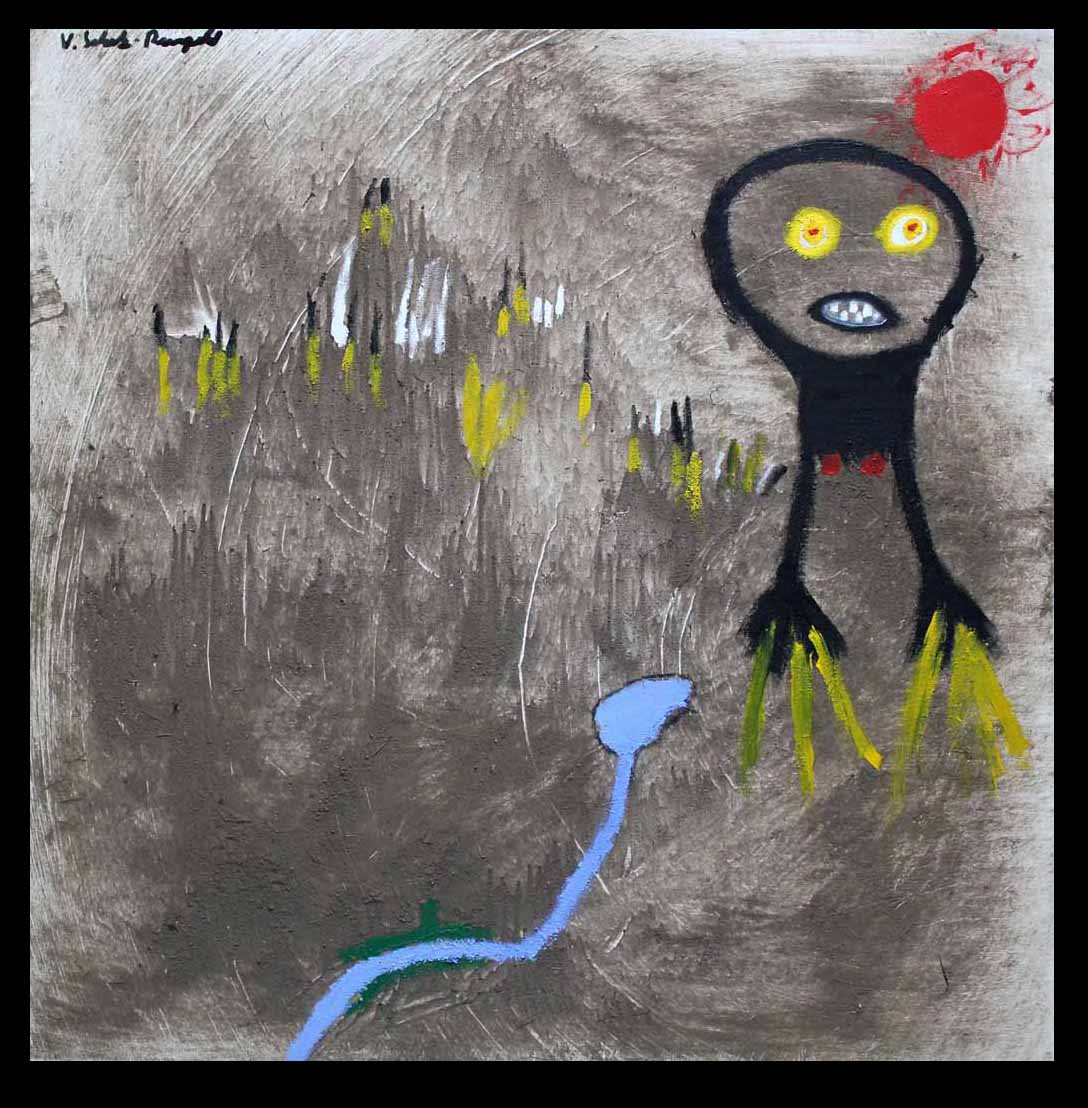 Schulz-Rumpold, Volkmar - Sandgewühle - Mischtechnik - Unikat