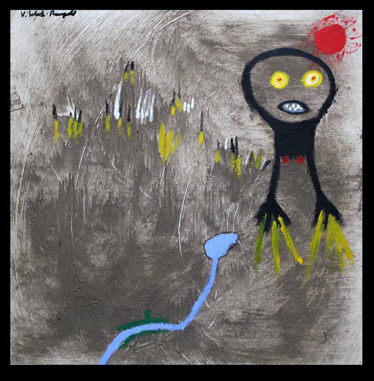 Schulz-Rumpold, Volkmar - Sandgewühle - Mischtechnik - Unikat