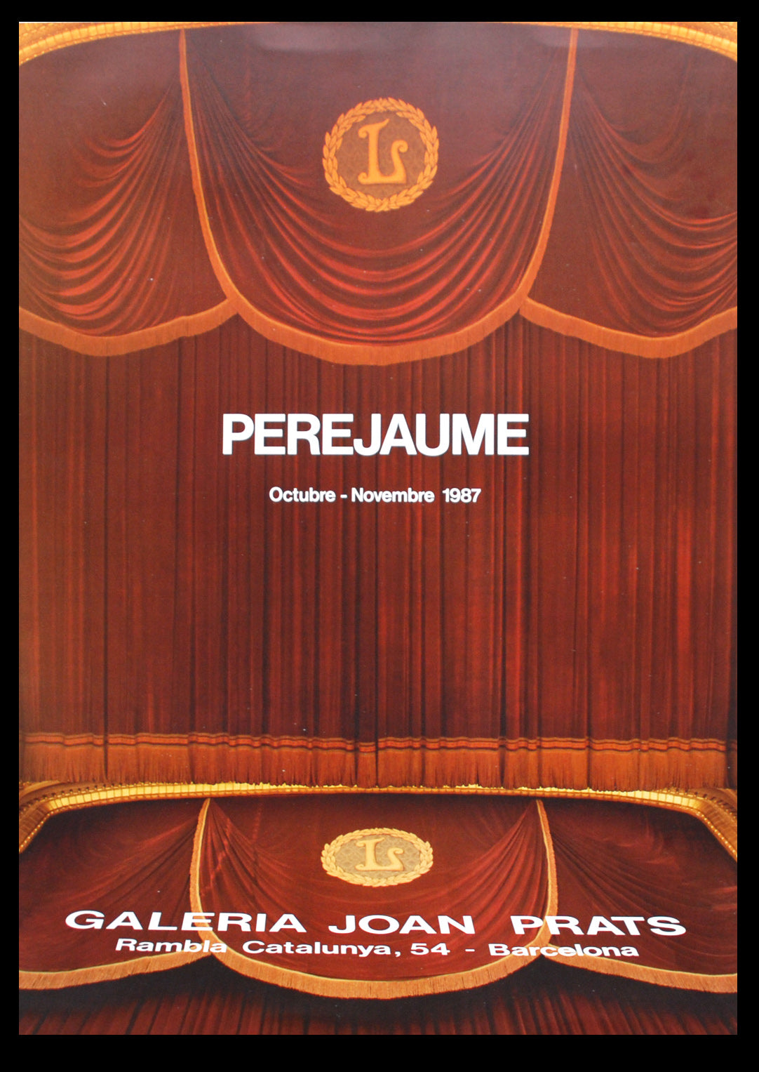 Perejaume - Galeria Joan Prats, 1987 - affiche d'exposition