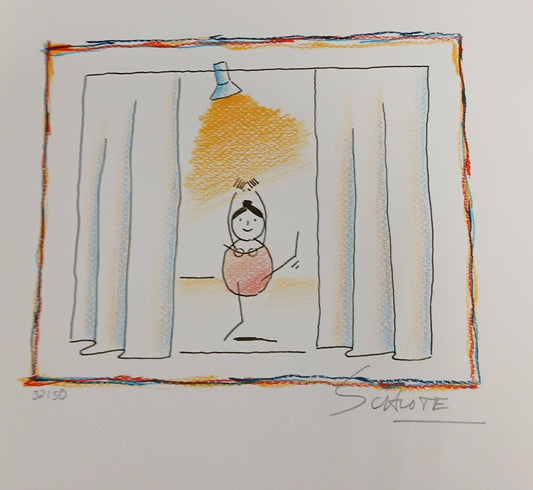 Schlote, Wilhelm - Ballerina in the Spotlight - Giclee - hand signed